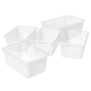 Cubby Bins, Small, Translucent, Set of 5