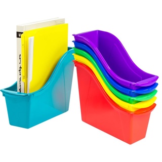 Small Book Bin, Assorted, Set of 6