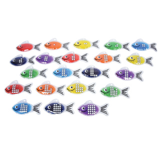 Gel Number Fish, Rainbow, 21 Pieces