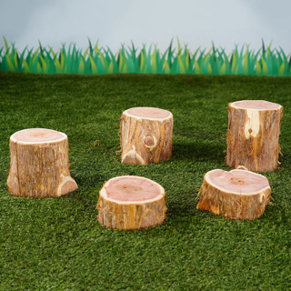 Wood Stepping Stump Set, 5 Pieces