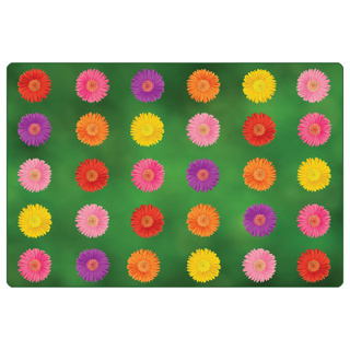 Flower Power Seating Rug, 6' x 9', Rectangle