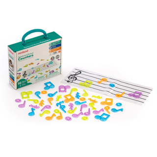 Musical Counters, Translucent, 96 Pieces