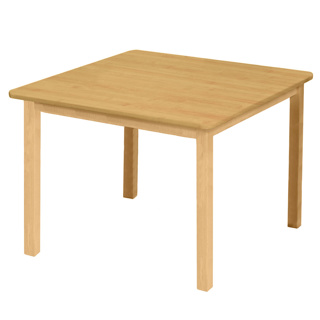 Premium Solid Wood Table, 30" x 30", Square, Maple, 22" High