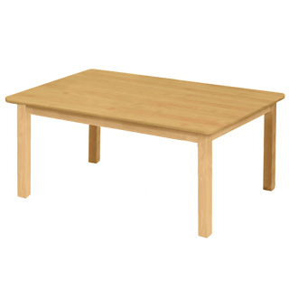Premium Solid Wood Table, 24" x 36", Rectangle, Maple, 18" High