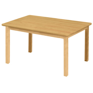 Premium Solid Wood Table, 24" x 36", Rectangle, Maple, 22" High