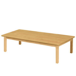 Premium Solid Wood Table, 24" x 48", Rectangle, Maple, 14" High