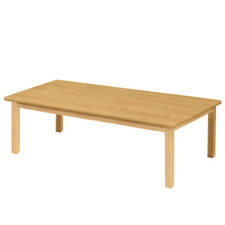 Premium Solid Wood Table, 24" x 48", Rectangle, Maple, 16" High