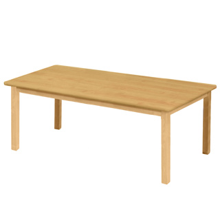 Premium Solid Wood Table, 24" x 48", Rectangle, Maple, 20" High