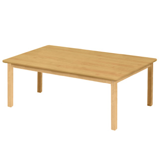 Premium Solid Wood Table, 30" x 48", Rectangle, Maple, 20" High