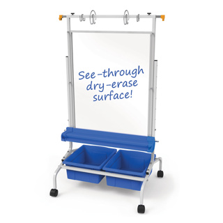 Clear Dry-Erase Chart Stand
