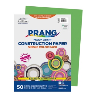 Prang Construction Paper, 9" x 12", Bright Green, 50 Sheets