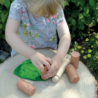 Nature Dough Rollers, Forest Friends, Set of 6