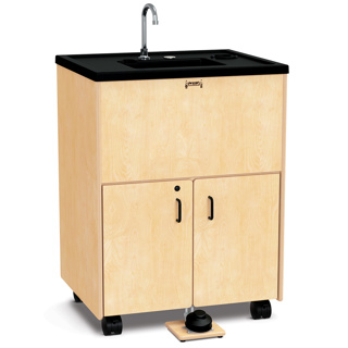 Clean Hands Portable Sink with Foot Pump, 38" Counter Height, Birch, Grades 6+