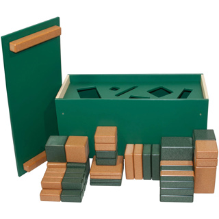 PlayMore Design Eco Block Box with 50 Blocks and Sorter