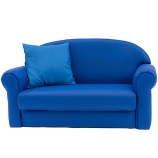 As We Grow Upholstered Couch, Primary Blue