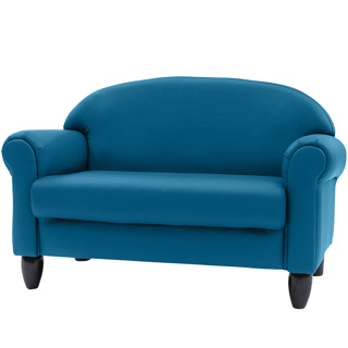 As We Grow Upholstered Couch, Deep Water Blue