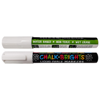 *Chalk Brights White Liquid Chalk Markers, Set of 2