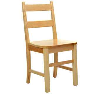 Ladderback Chair, 18" Seat Height, Maple