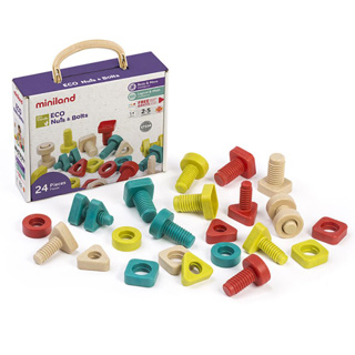 Eco Nuts & Bolts with Activity Cards, 28 Pieces