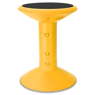 Adjustable Wiggle Stool, 12"-18" Seat Height, Yellow