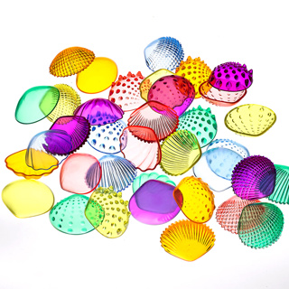 Transparent Tactile Shells, 72 Pieces