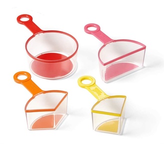Rainbow Fraction Measuring Cups, Set of 4