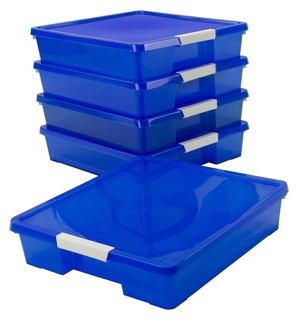 Student Project Box, Blue, 12" x 12", Set of 5