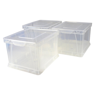 Storage and Filing Cube, Clear, Set of 3