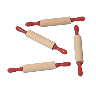 Wooden Rolling Pins, 18 cm Long, Set of 12