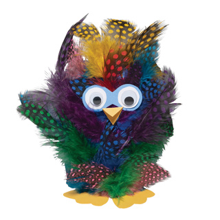 Multi-coloured Guinea Feathers, 640 Pieces