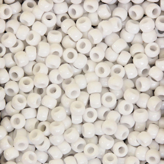 Pony Beads, White, 1,000 Pieces