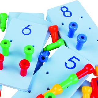 Peg-It Number Boards, 65 Pieces