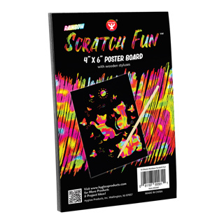 Scratch Fun, 4" x 6", Rainbow, 25 Sheets