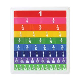 Fraction Strips with Tray, 51 Pieces