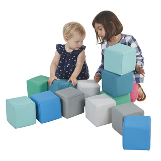 Patchwork Toddler Blocks, Contemporary, Set of 12