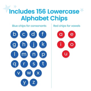Lowercase Alphabet Chips, 156 Pieces
