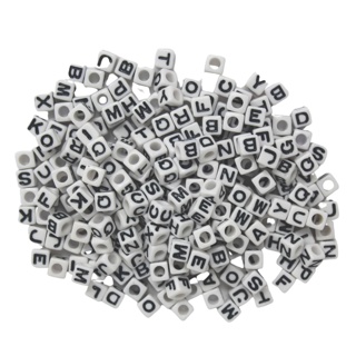 Letter Beads, 1/4", 250 Pieces