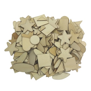 Wood Shapes, Assorted Shapes, 1000 Pieces