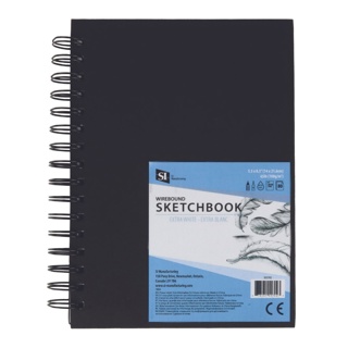 Hardcover Wirebound Sketchbook, 65lb, 5-1/2" x 8-1/2", 80 Pages