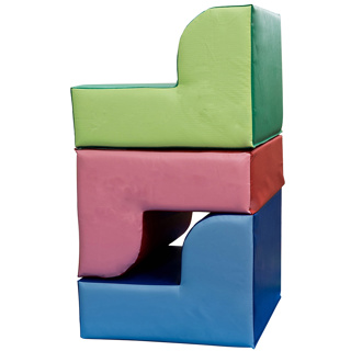 Library Trio Seating, Primary Colours, Set of 3