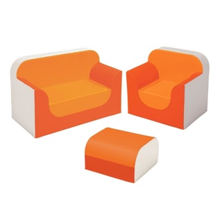Preschool Soft Furniture Set, Orange/Ivory