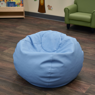 Bean Bag Chair, 26" Diameter, Sky Blue