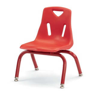 Berries Stacking Chair, 10" Seat Height, Red