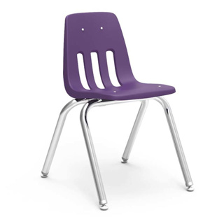 Classroom Chair, 16" Seat Height, Purple