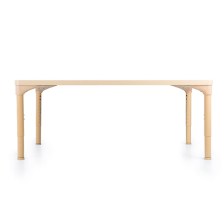 Chunky Laminate Table, 30" x 48", Rectangle, Maple, 15”-22” High