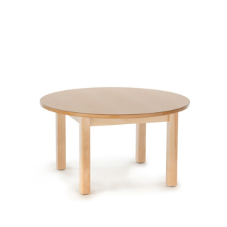 Natural Wood Table, 30", Round, Maple, 16" High