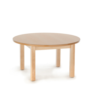 Natural Wood Table, 36", Round, Maple, 16" High