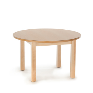 Natural Wood Table, 36", Round, Maple, 18" High