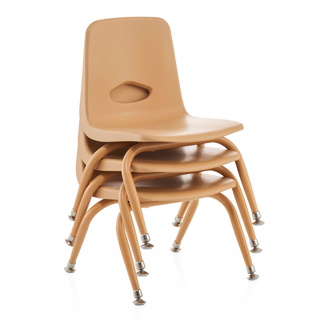 Classroom Stacking Chair, 9-1/2" Seat Height, Natural