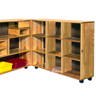 Mobile Storage Unit, Premium Birch Hardwood
